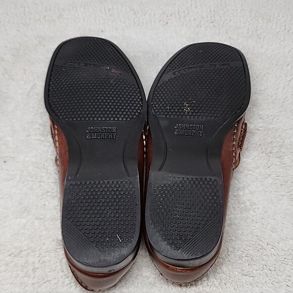 JOHNSTON MURPHY LEATHER LOAFER TASSEL ROPE HORSEBIT MEN 11.0 NICE STITCHING GUC